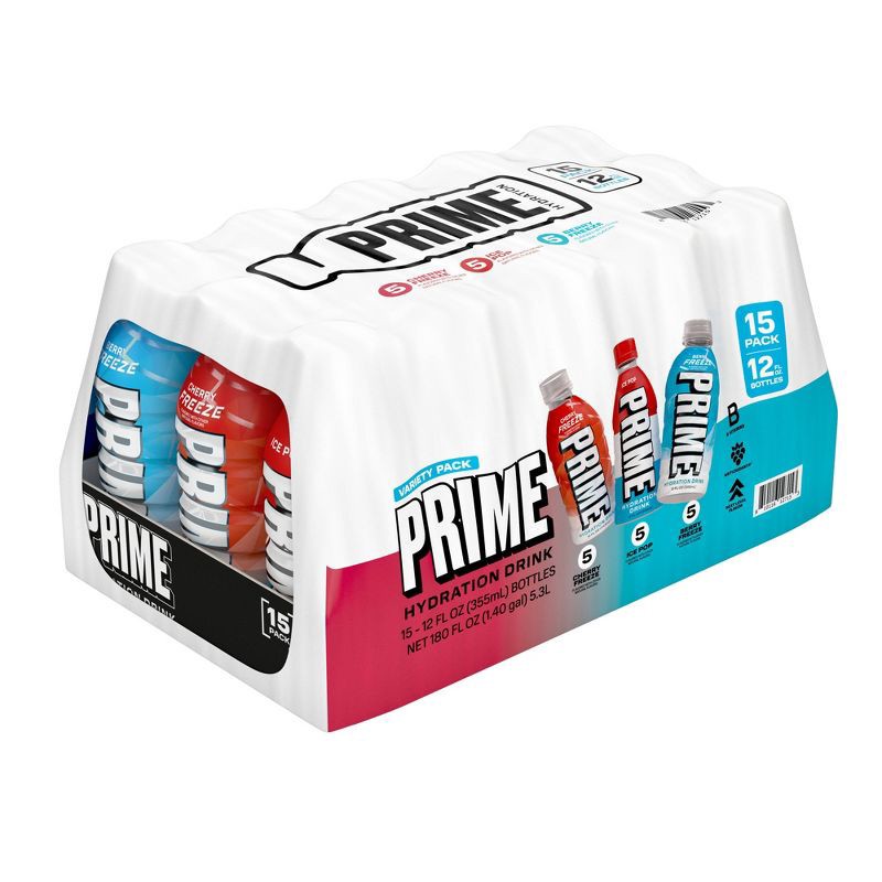 slide 2 of 12, Prime Hydration Variety Pack Mixed Flavors Sports Drink - 15pk/12 fl oz Bottles, 15 ct; 12 fl oz