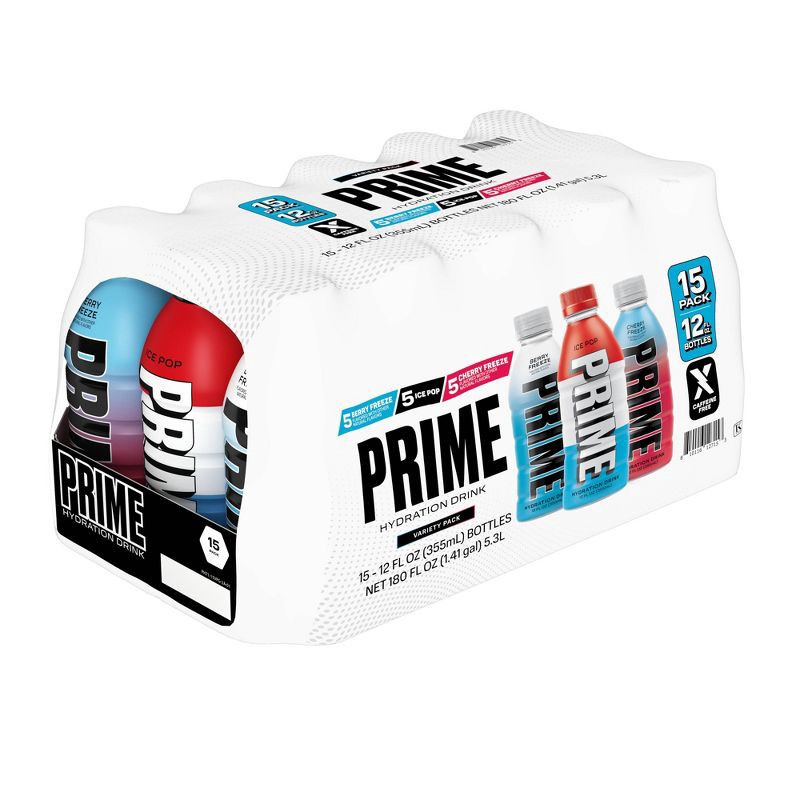 slide 2 of 10, Prime Hydration Variety Pack Mixed Flavors Sports Drink - 15pk/12 fl oz Bottles, 15 ct; 12 fl oz
