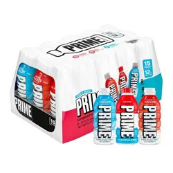 Prime Hydration Variety Pack Mixed Flavors Sports Drink - 15pk/12 fl oz Bottles