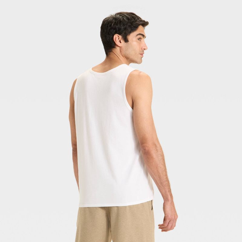 slide 2 of 3, Men's Tank Top - Goodfellow & Co™ White L, 1 ct