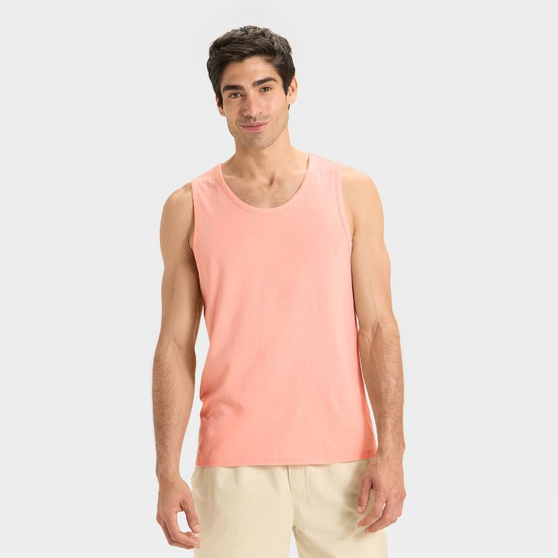 slide 1 of 3, Men's Tank Top - Goodfellow & Co™ Peach Orange M, 1 ct