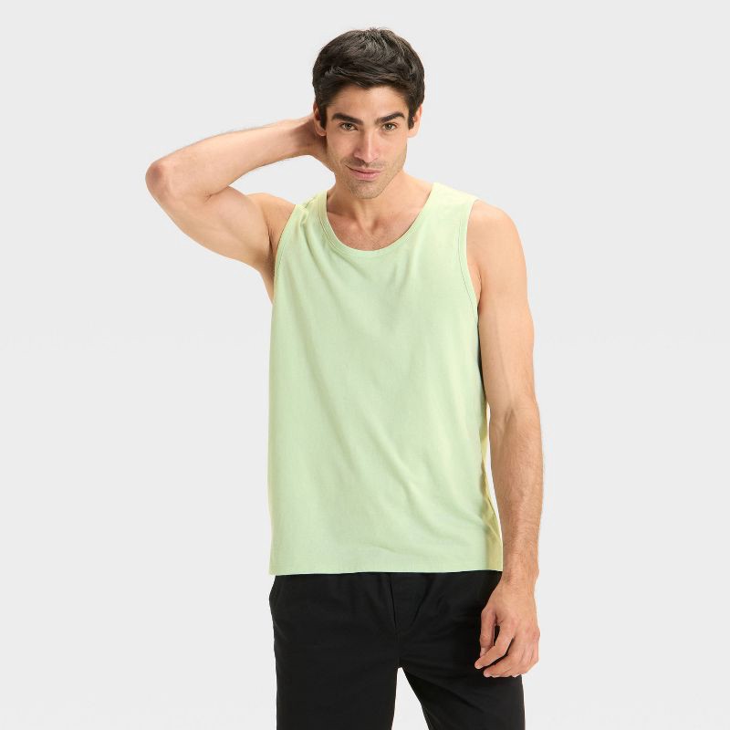 slide 1 of 3, Men's Tank Top - Goodfellow & Co™ Light Green S, 1 ct
