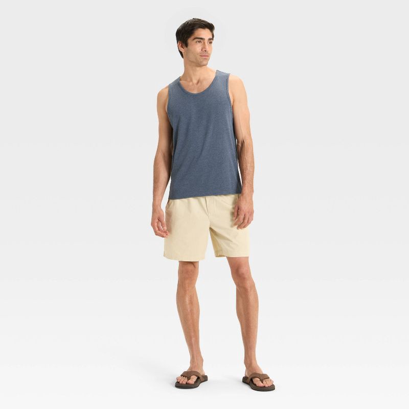 slide 3 of 3, Men's Tank Top - Goodfellow & Co™ Heathered Dark Blue S, 1 ct