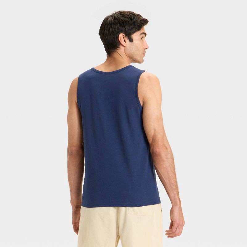 slide 2 of 3, Men's USA Tank Top - Goodfellow & Co™ Navy Blue L, 1 ct