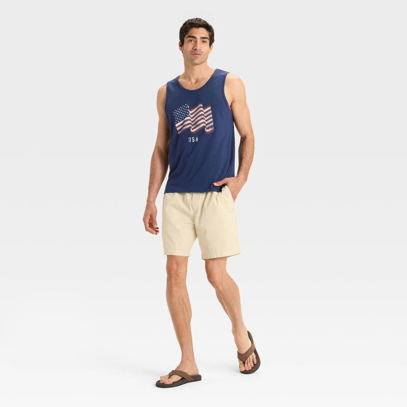 slide 3 of 3, Men's USA Tank Top - Goodfellow & Co™ Navy Blue L, 1 ct
