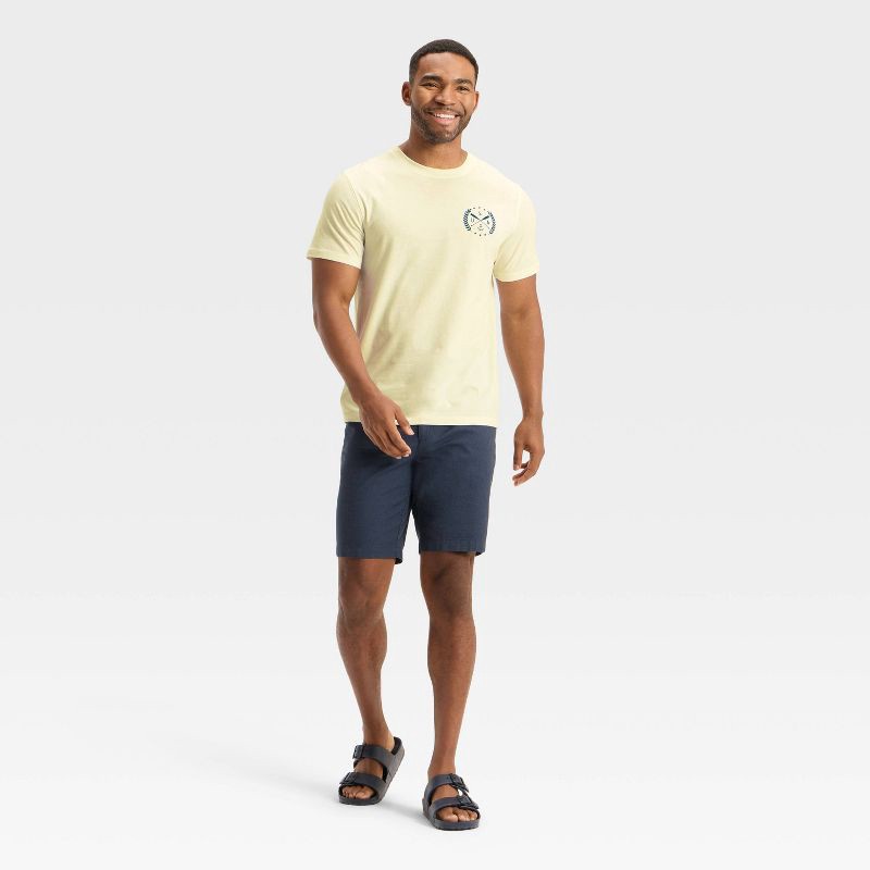 slide 3 of 3, Men's USA Crest Graphic T-Shirt - Goodfellow & Co™ Cream M, 1 ct