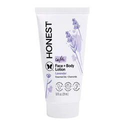 The Honest Company Calm Face + Body Lotion - Travel Size - Lavender- 1 fl oz: Moisturizing, Dye-Free, Paraben-Free, Phthalate-Free