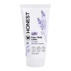 The Honest Company Calm Face + Body Lotion - Travel Size - Lavender- 1 fl oz: Moisturizing, Dye-Free, Paraben-Free, Phthalate-Free