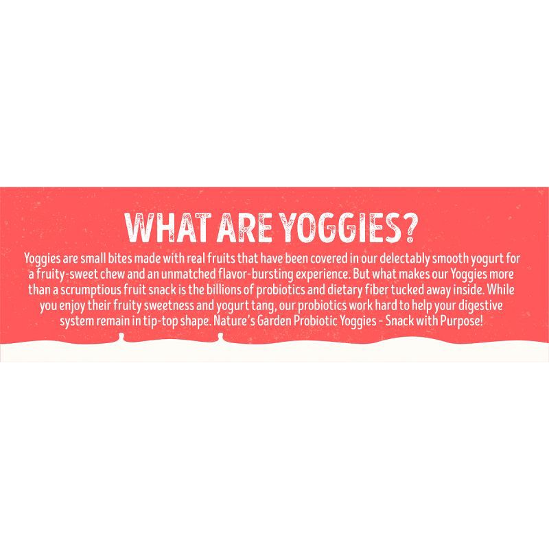 slide 4 of 8, Nature's Garden Snacks Probiotic Yoggies Fruit Snacks Strawberry - 8.5oz/12ct, 8.5 oz, 12 ct