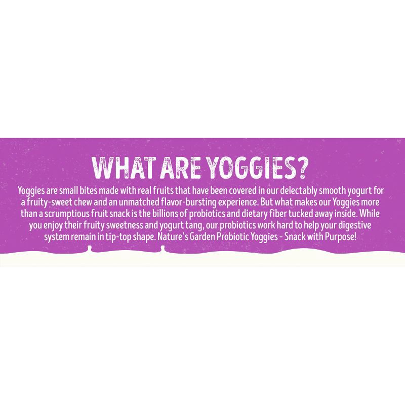 slide 4 of 8, Nature's Garden Snacks Probiotic Yoggies Fruit Snacks Mixed Berry - 8.5oz/12ct, 8.5 oz, 12 ct