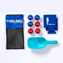 Tidalball - Champion of Beach Games: Toss Game Set for 2-4 Players, Includes 9 Pieces, Plastic & Neoprene Materials