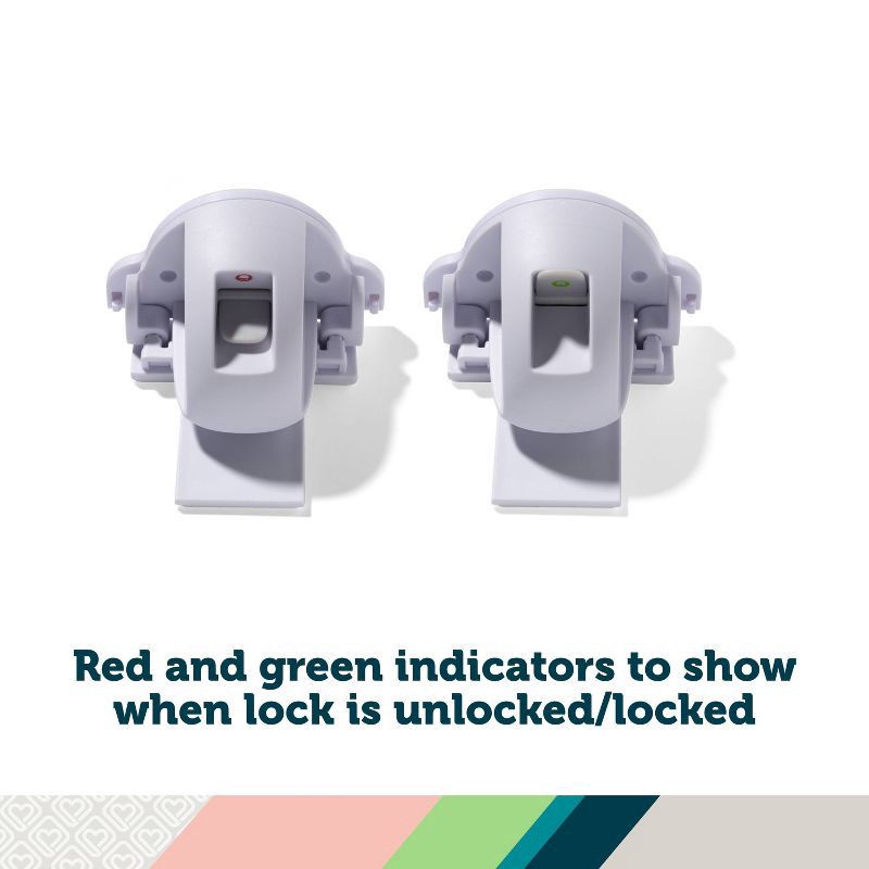 slide 3 of 14, Safety 1st Secure-to-Explore Adhesive Magnetic Locks - White - 4ct, 4 ct