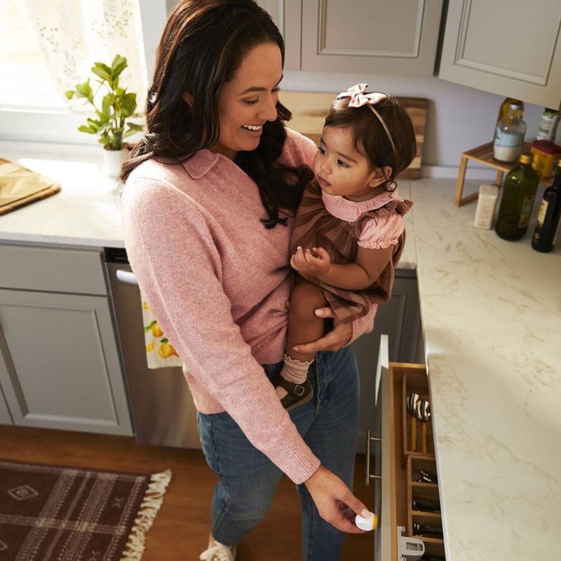 slide 12 of 14, Safety 1st Secure-to-Explore Adhesive Magnetic Locks - White - 4ct, 4 ct