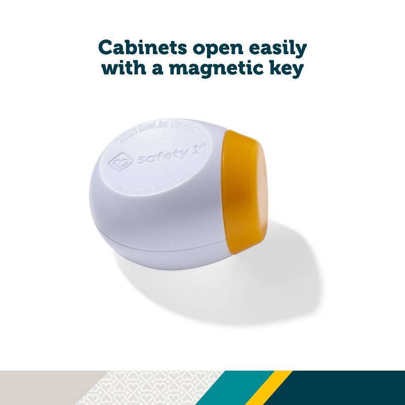 slide 4 of 14, Safety 1st Secure-to-Explore Adhesive Magnetic Locks - White - 4ct, 4 ct
