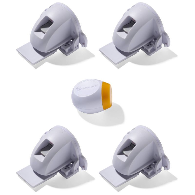 slide 5 of 14, Safety 1st Secure-to-Explore Adhesive Magnetic Locks - White - 4ct, 4 ct