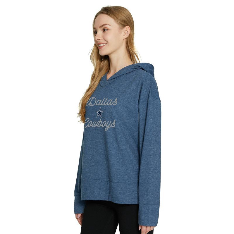 slide 3 of 3, NFL Women's Cherish Hood Dallas Cowboys - S: Midweight Fleece Pullover Sweatshirt, 1 ct