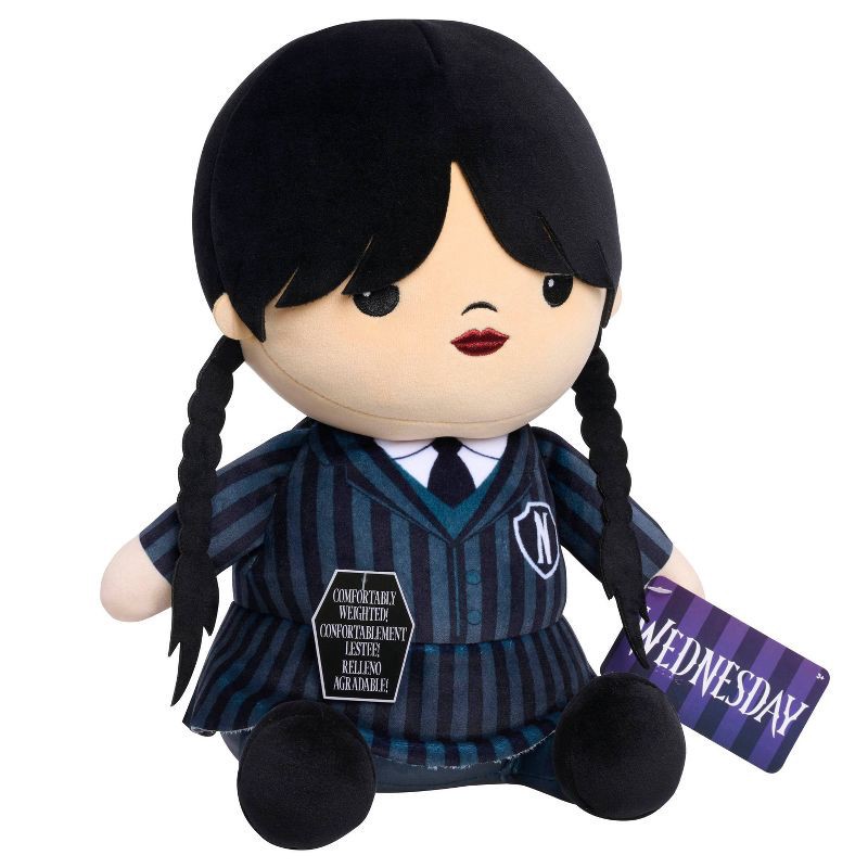 slide 5 of 7, Wednesday Series Weighted Comfort Plush: Creative Thinking Polyester Plush Doll, 1 ct