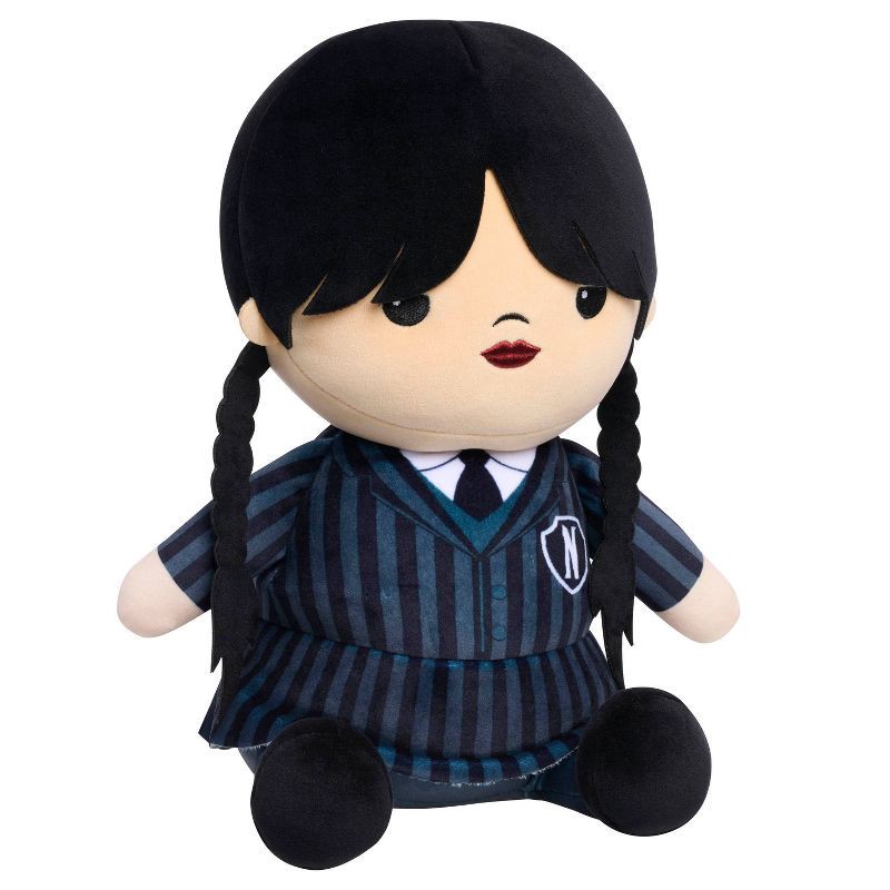 slide 7 of 7, Wednesday Series Weighted Comfort Plush: Creative Thinking Polyester Plush Doll, 1 ct