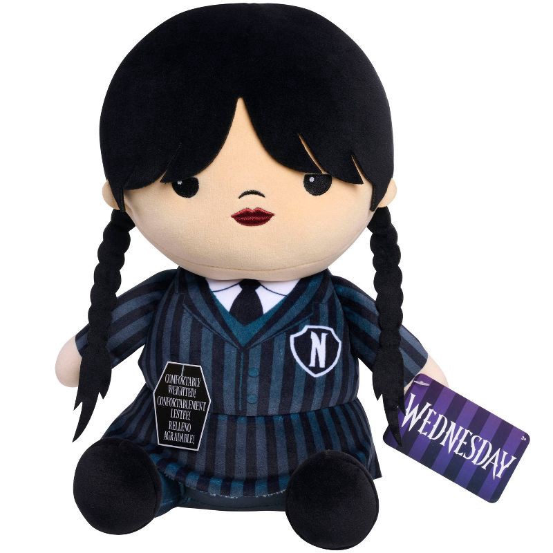 slide 1 of 7, Wednesday Series Weighted Comfort Plush: Creative Thinking Polyester Plush Doll, 1 ct