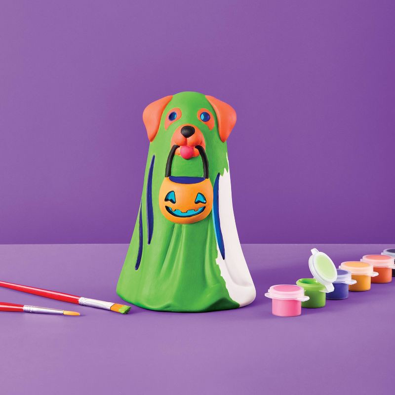 slide 2 of 4, Halloween Craft Lit Ceramic Ghost Dog Painting Kit - Mondo Llama™, 1 ct