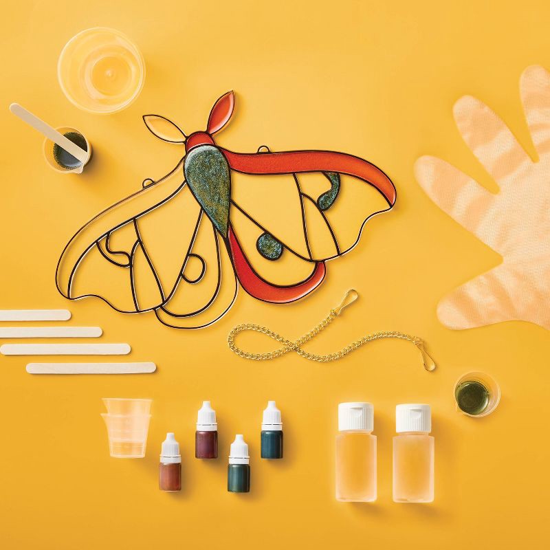 slide 4 of 4, Halloween Craft Moth Resin Suncatcher Kit - Mondo Llama™, 1 ct