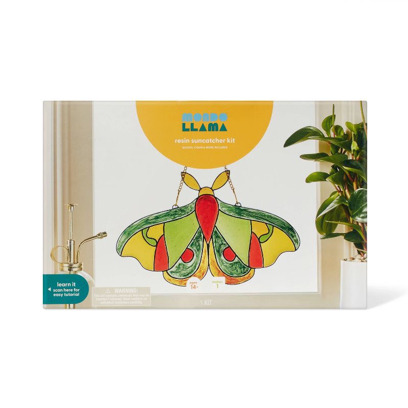 slide 1 of 4, Halloween Craft Moth Resin Suncatcher Kit - Mondo Llama™, 1 ct