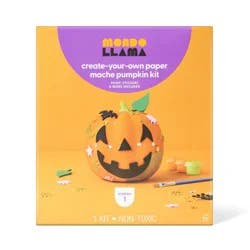 Halloween Craft Embellished Paper Mache Pumpkin Painting Kit - Mondo Llama™