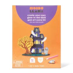 Halloween Craft Glow Haunted House Gem Art Scene Kit - Mondo Llama™