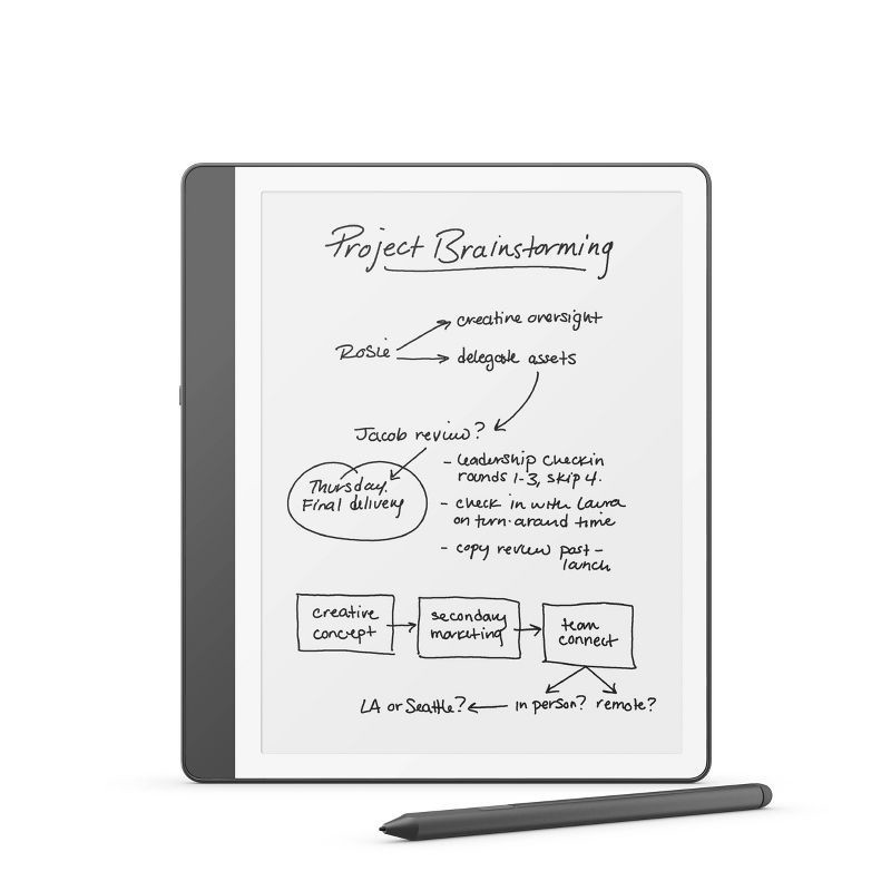slide 1 of 6, Amazon Kindle Scribe with Premium Pen (16 GB) 2024 Release - Tungsten, 1 ct
