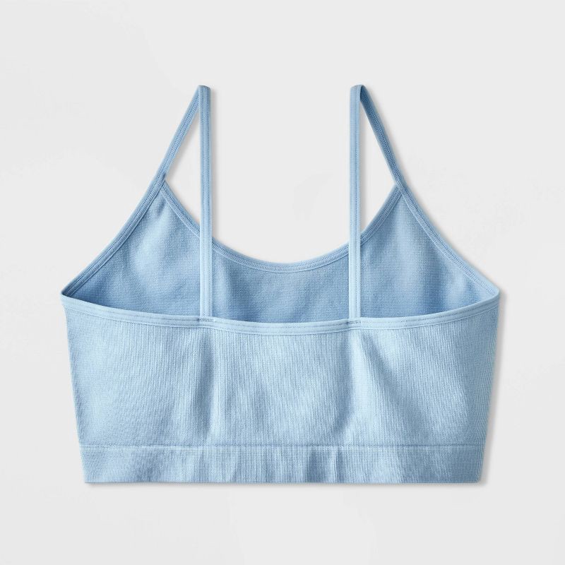 slide 2 of 3, Girls' 2pk Seamless Brami - Cat & Jack™ Blue/White L, 2 ct