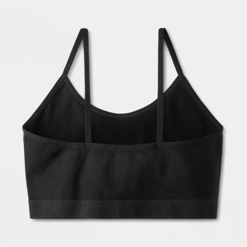 slide 2 of 3, Girls' 2pk Seamless Brami - Cat & Jack™ Black/White XL, 2 ct