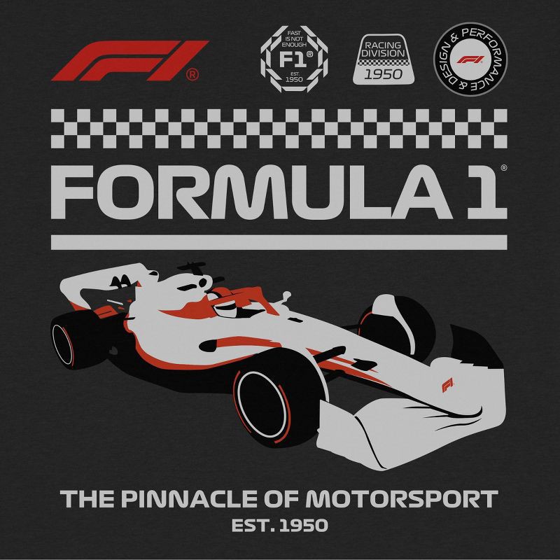 slide 3 of 3, Men's Formula 1 Graphic T-Shirt - Black XL: Cotton Jersey, Short Sleeve, Pullover Style, 1 ct