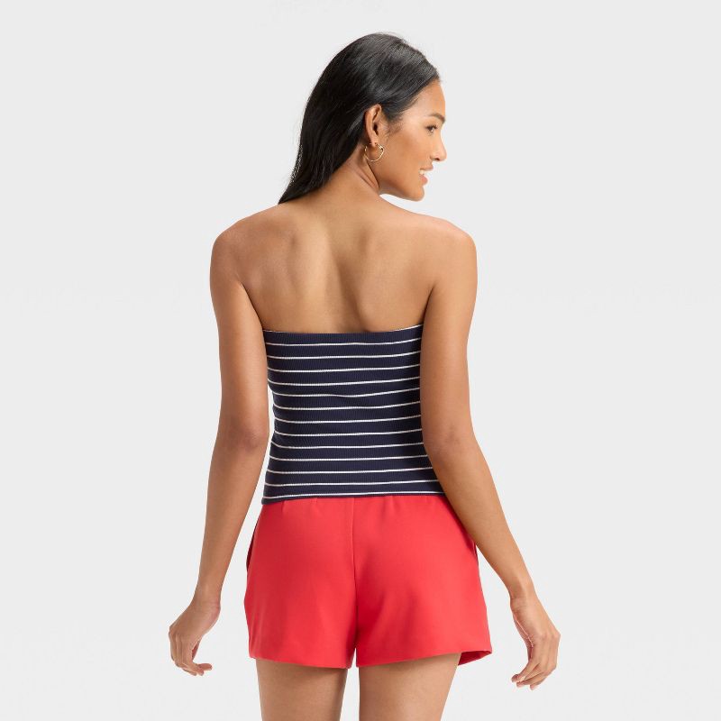 slide 2 of 3, Women's Tube Top - A New Day™ Navy Striped XL, 1 ct