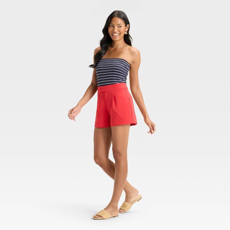 slide 3 of 3, Women's Tube Top - A New Day™ Navy Striped XL, 1 ct