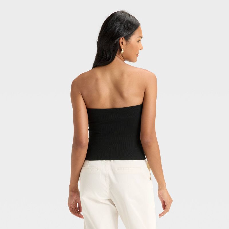slide 2 of 3, Women's Tube Top - A New Day™ Black L, 1 ct