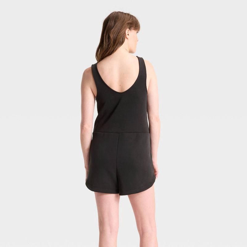slide 2 of 3, Women's Sandwash Mini Romper - A New Day™ Black L, 1 ct