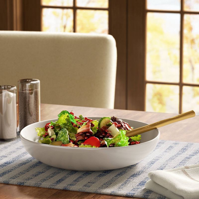 slide 2 of 3, 38.9oz New Stoneware Aralia Organic Dinner Bowl Sour Cream - Threshold™, 38.9 oz