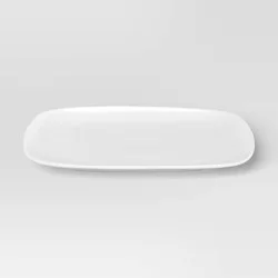 10.25" New Porcelain Square Coupe Dinner Plate - Threshold™