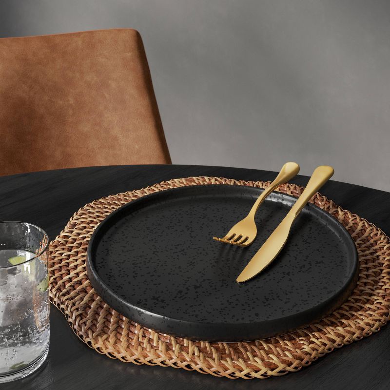 slide 2 of 3, 10.5" Stoneware Stella Dinner Plate Black - Threshold™, 1 ct