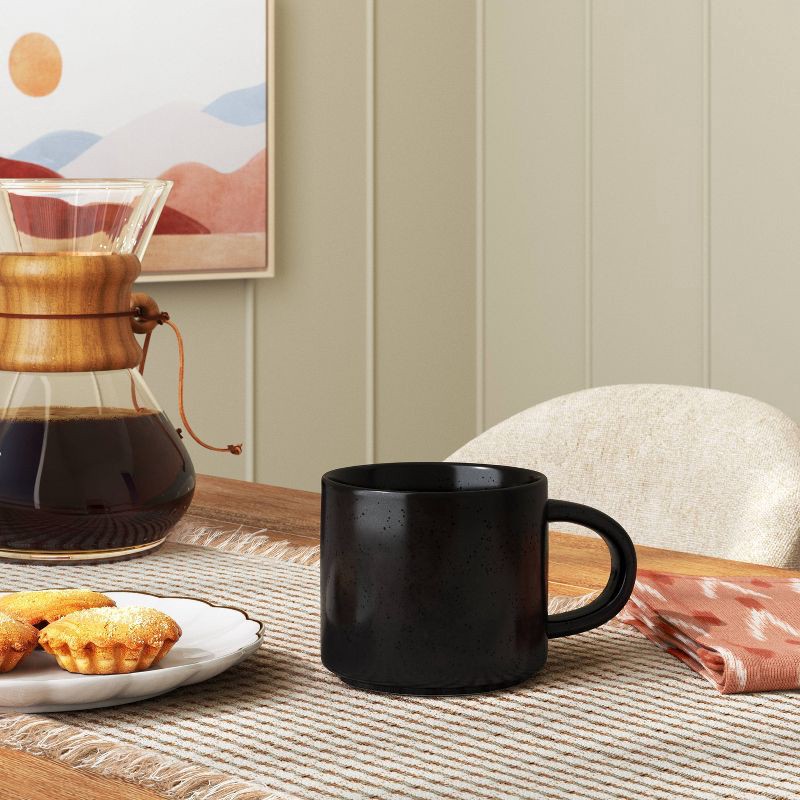 slide 2 of 3, 16oz Stoneware Stella Mug Black - Threshold™, 16 oz