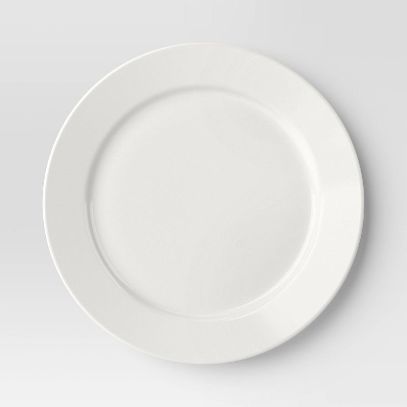 slide 4 of 5, 12pc New Poreclain Round Rim Dinnerware Set - Threshold™, 12 ct