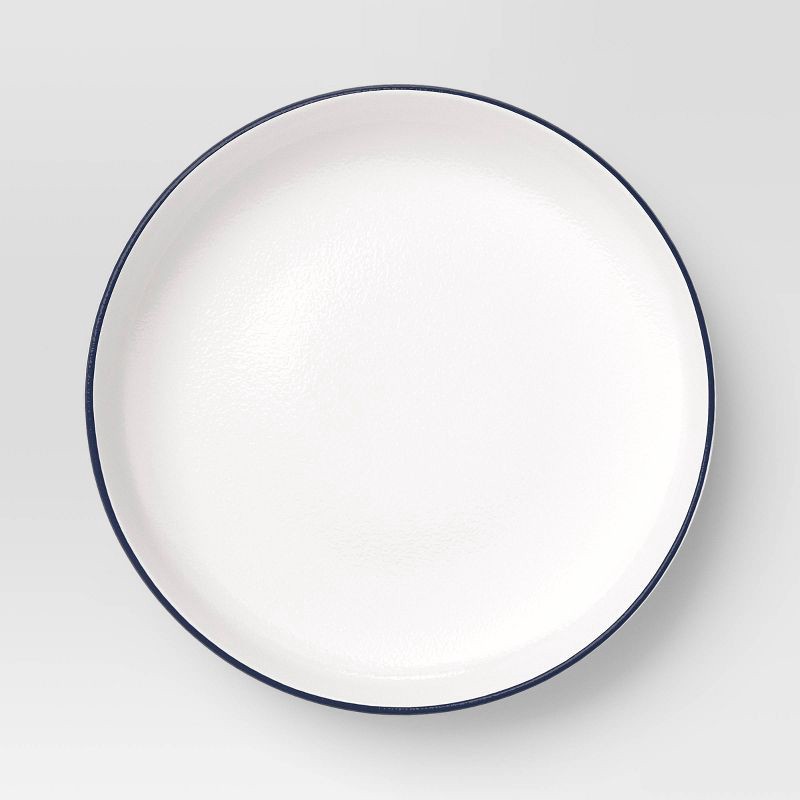 slide 3 of 3, 39.9oz Stoneware Dinner Bowl Blue Rim - Threshold™, 39.9 oz