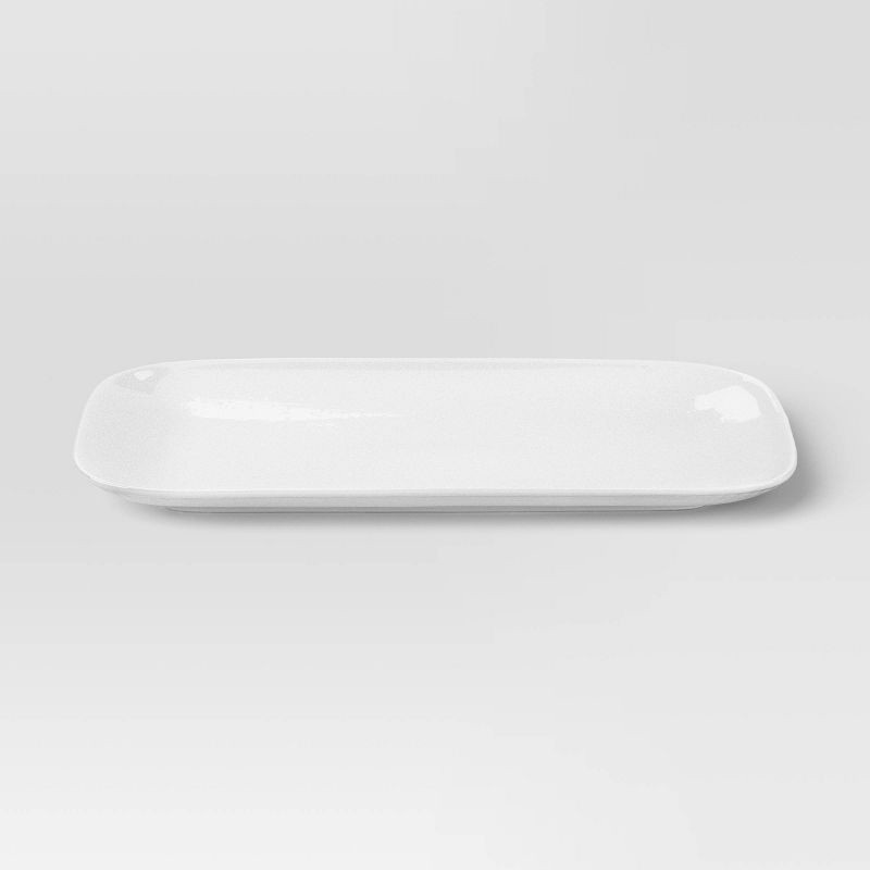 slide 3 of 3, 13" New Porcelain Rectangle Serve Platter - Threshold™, 1 ct