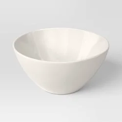 22.5 fl oz Stoneware Aralia Organic Cereal Bowl Sour Cream - Threshold™