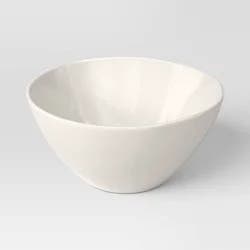 22.5 fl oz Stoneware Aralia Organic Cereal Bowl Sour Cream - Threshold™