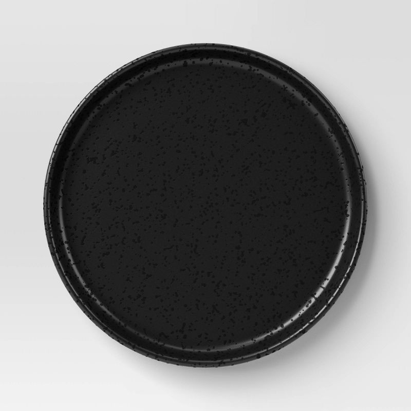 slide 4 of 5, 12pc Stoneware Stella Dinnerware Set Black - Threshold™, 12 ct