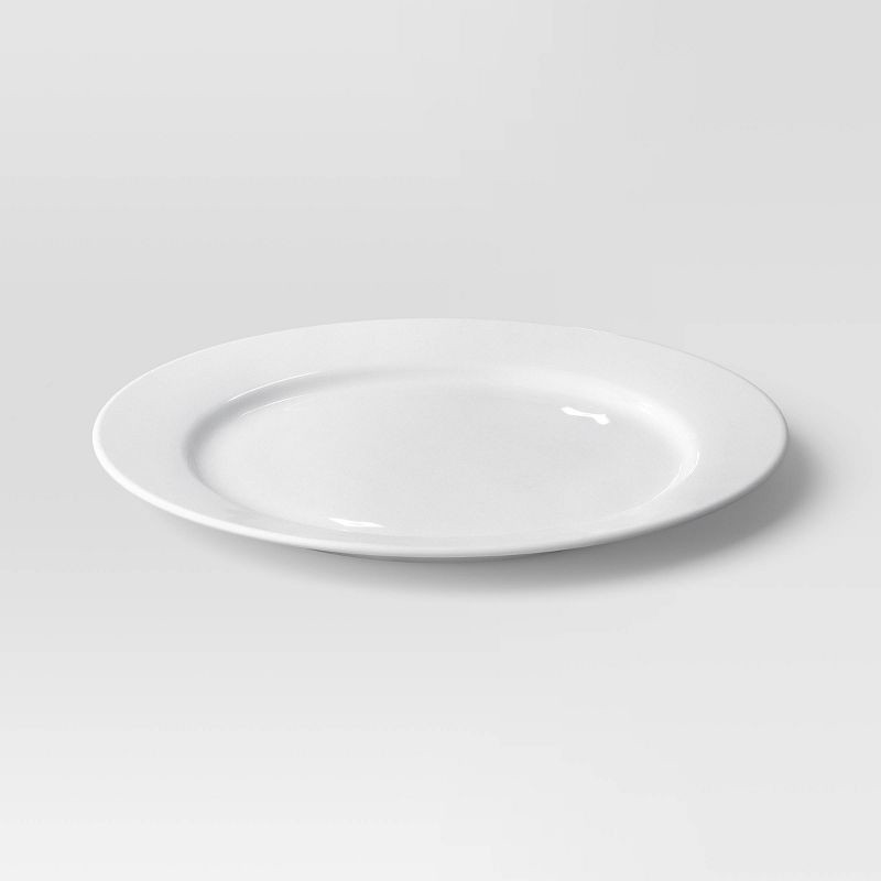 slide 3 of 3, 11" New Porcelain Round Rim Dinner Plate - Threshold™, 1 ct