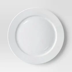 11" New Porcelain Round Rim Dinner Plate - Threshold™