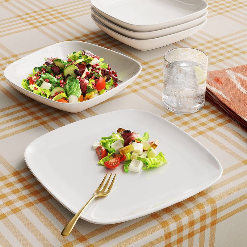 slide 2 of 3, 25.3 fl oz New Porcelain Square Dinner Bowl White - Threshold™, 25.3 fl oz