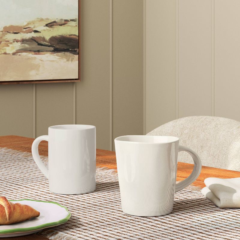 slide 2 of 3, 13.53 fl oz Stoneware Aralia Organic Mug Sour Cream - Threshold™, 13.53 fl oz